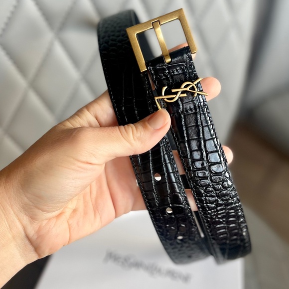 Saint Laurent Cassandre thin belt - Picture 3 of 8